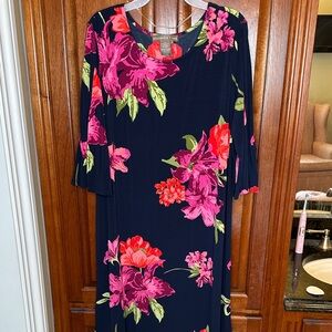 Vibrant Floral Long Sleeve Dress